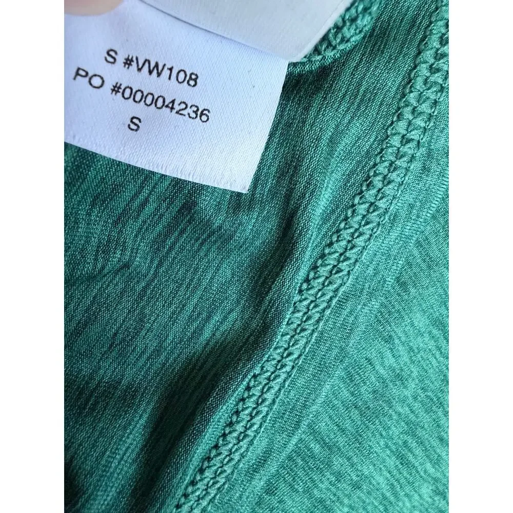 Vuori Lux Performance Racerback Tank Top Teal Green Blue Small Heathered Workout - Picture 5 of 7